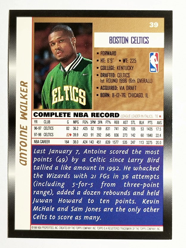 1998-99 Topps #39 Antoine Walker