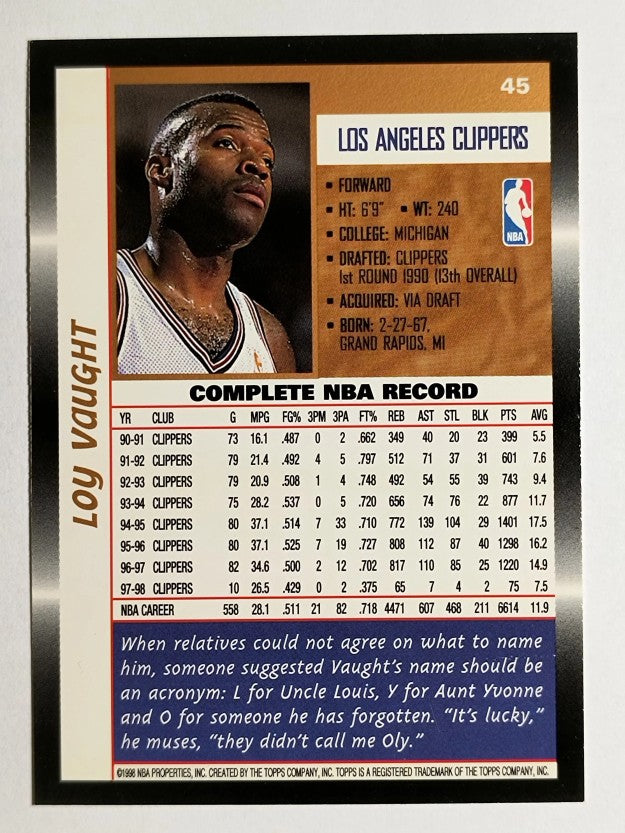 1998-99 Topps #45 Loy Vaught