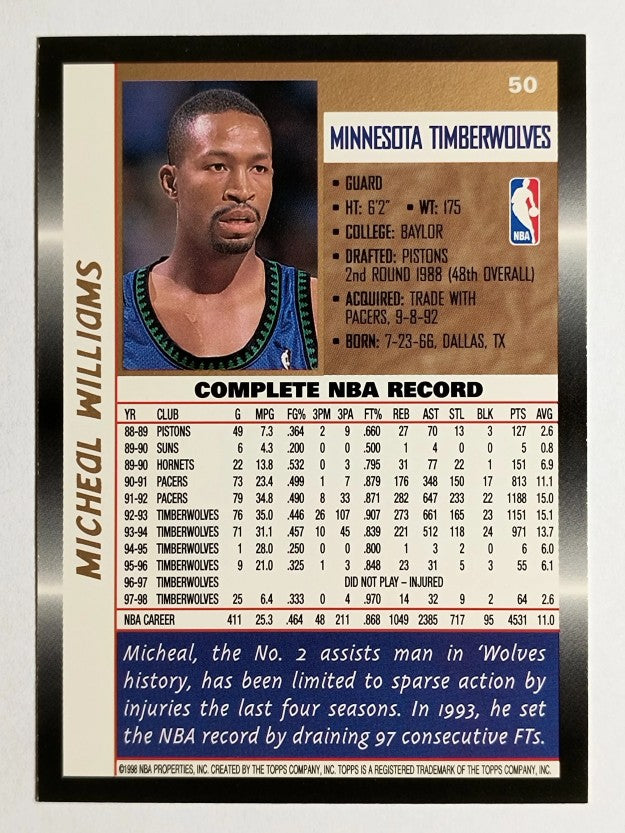 1998-99 Topps #50 Micheal Williams