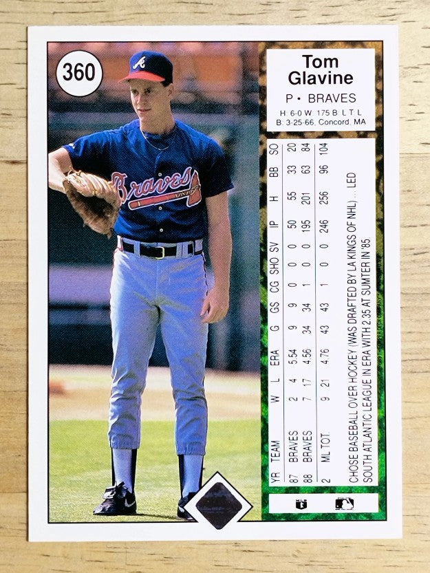 1989 Upper Deck #360 Tom Glavine