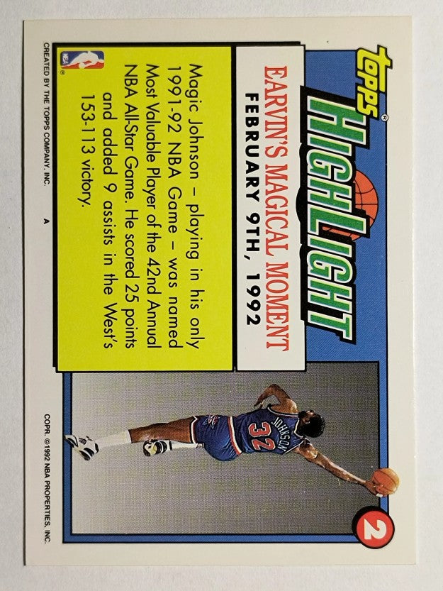 1992-93 Topps #2 Magic Johnson HL
