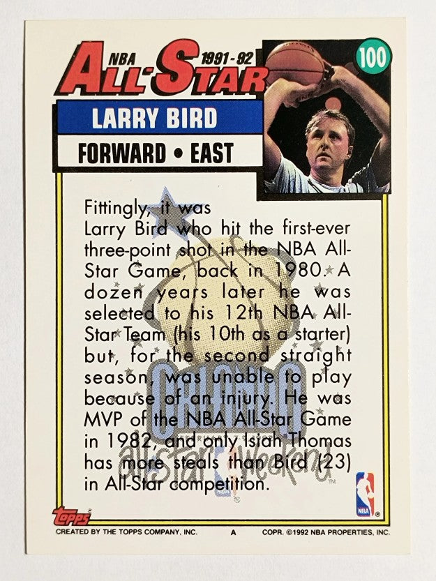 1992-93 Topps #100 Larry Bird AS (EXMT)