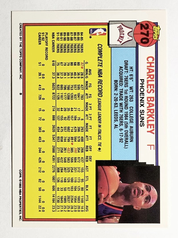 1992-93 Topps #270 Charles Barkley