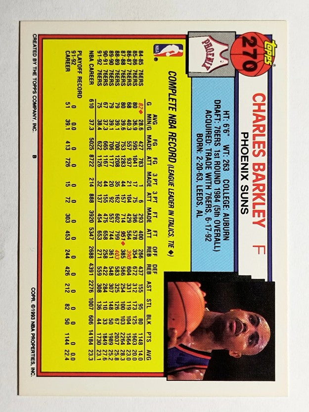 1992-93 Topps #270 Charles Barkley