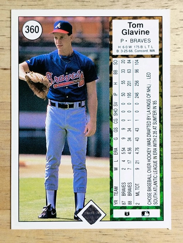 1989 Upper Deck #360 Tom Glavine