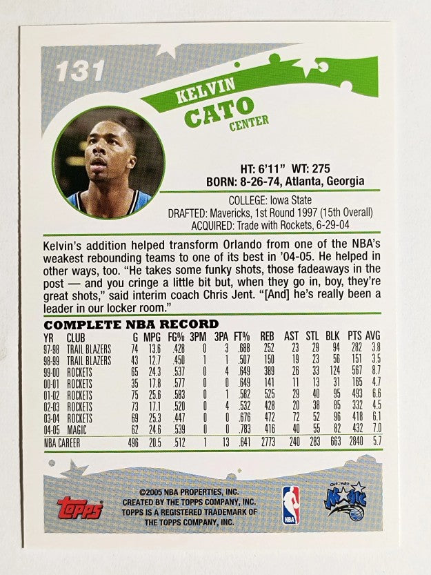 2005-06 Topps #131 Kelvin Cato