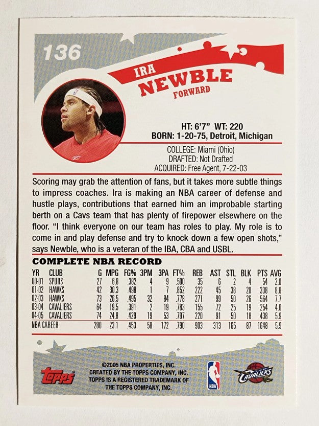 2005-06 Topps #136 Ira Newble