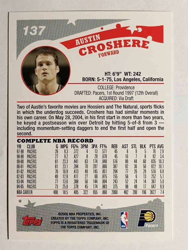 2005-06 Topps #137 Austin Croshere