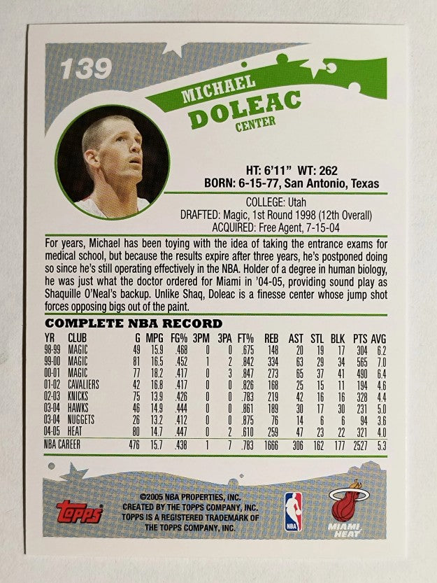 2005-06 Topps #139 Michael Doleac