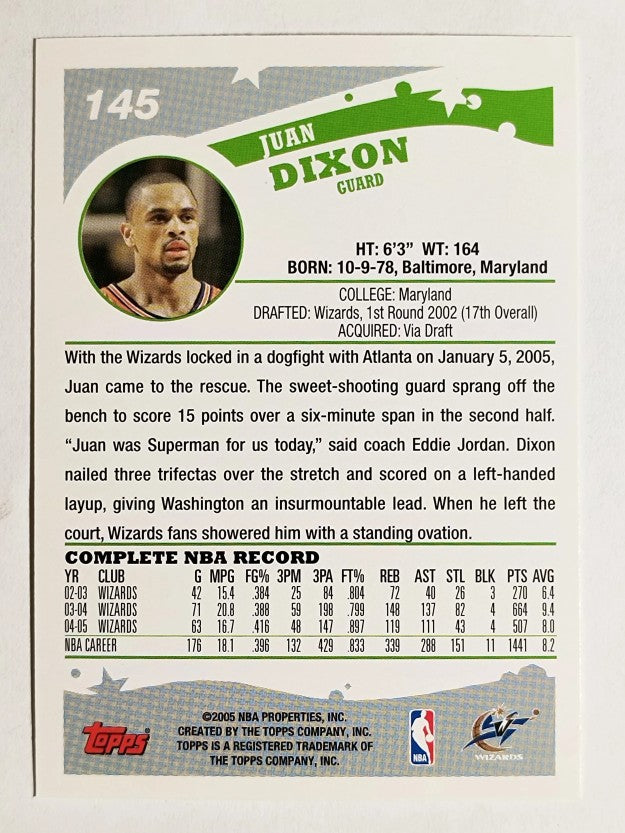 2005-06 Topps #145 Juan Dixon