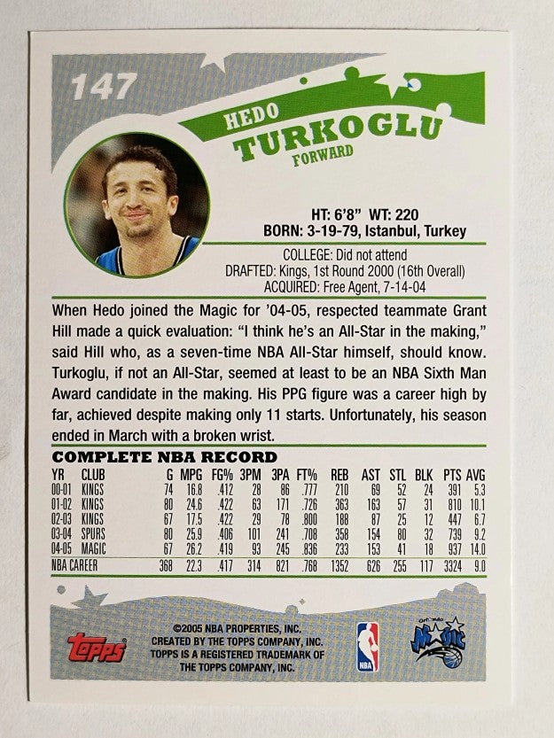 2005-06 Topps #147 Hedo Turkoglu