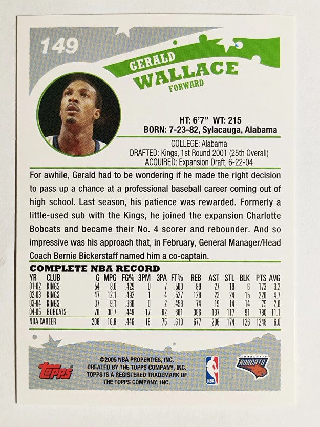 2005-06 Topps #149 Gerald Wallace