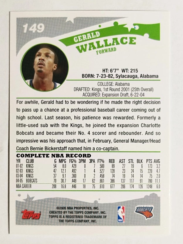 2005-06 Topps #149 Gerald Wallace