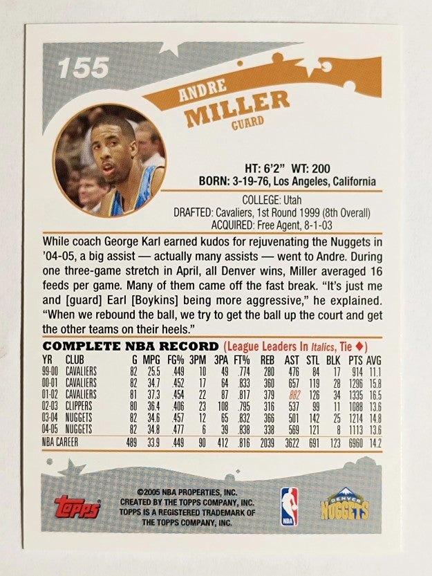 2005-06 Topps #155 Andre Miller