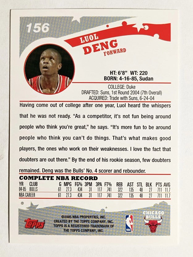 2005-06 Topps #156 Luol Deng