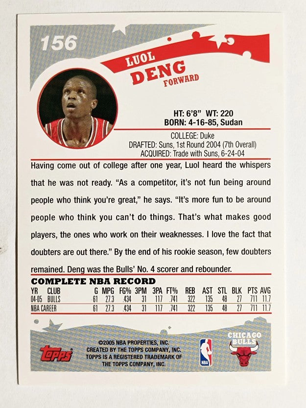 2005-06 Topps #156 Luol Deng