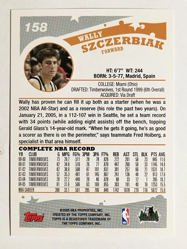 2005-06 Topps #158 Wally Szczerbiak