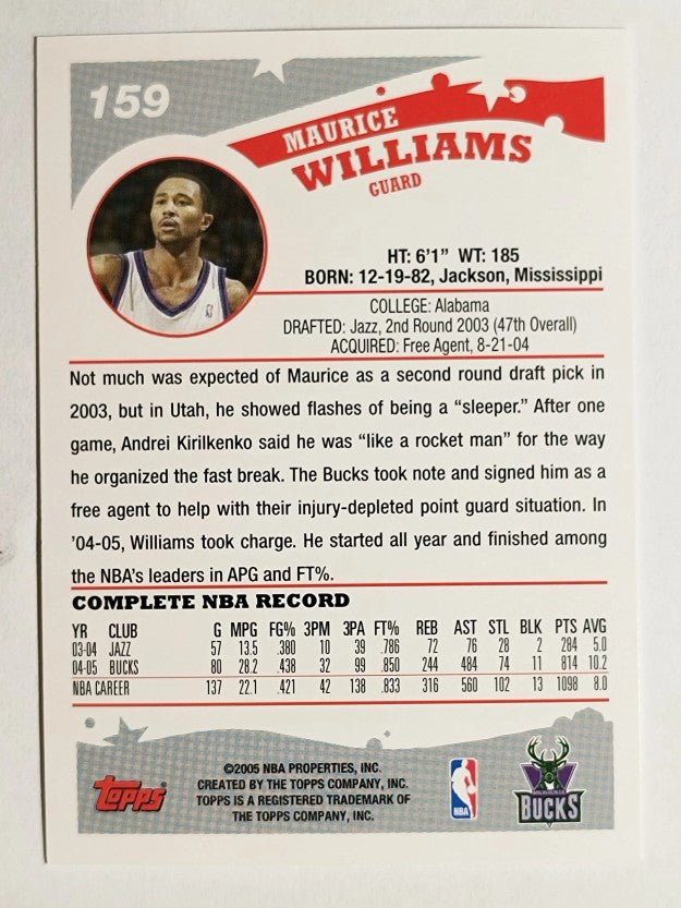 2005-06 Topps #159 Maurice Williams