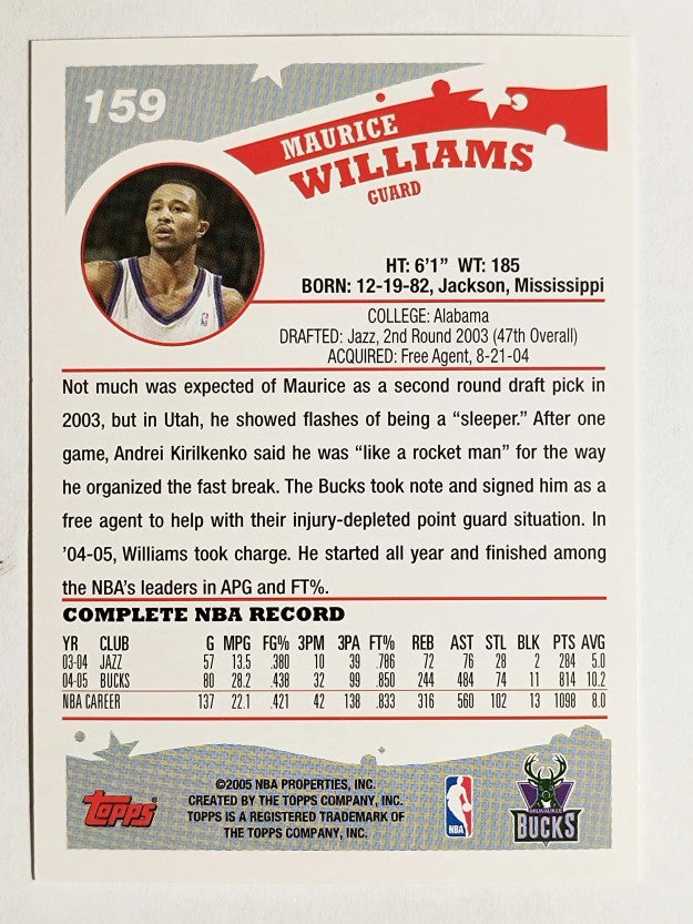 2005-06 Topps #159 Maurice Williams