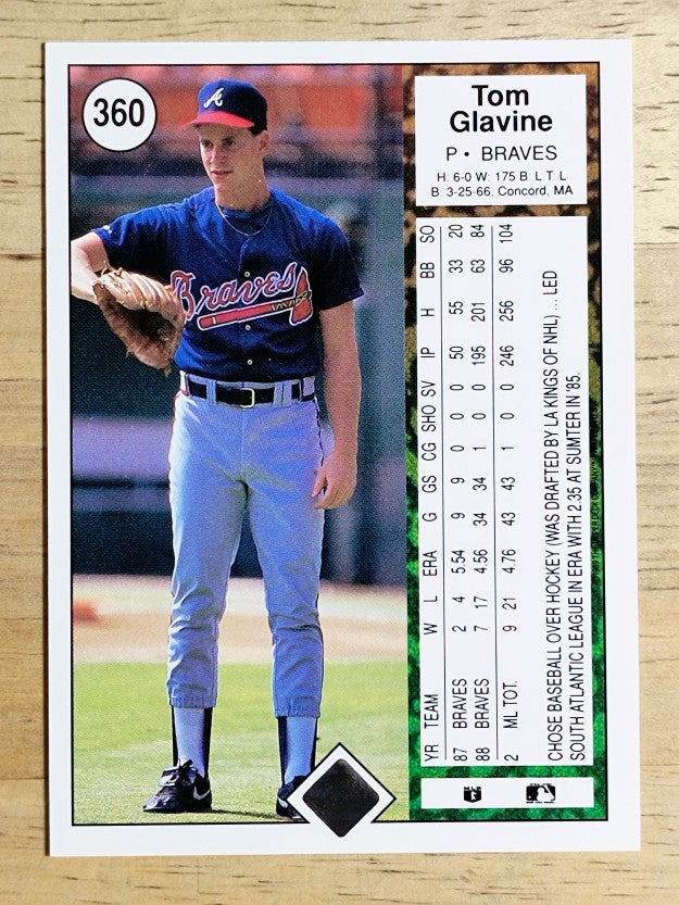 1989 Upper Deck #360 Tom Glavine
