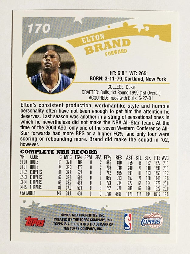 2005-06 Topps #170 Elton Brand