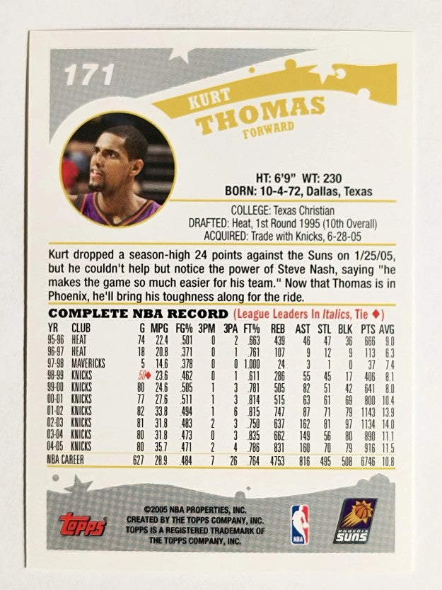 2005-06 Topps #171 Kurt Thomas