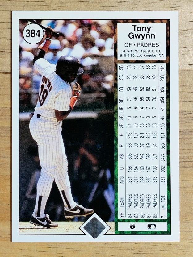 1989 Upper Deck #384 Tony Gwynn