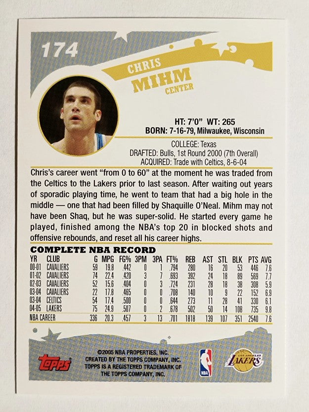 2005-06 Topps #174 Chris Mihm