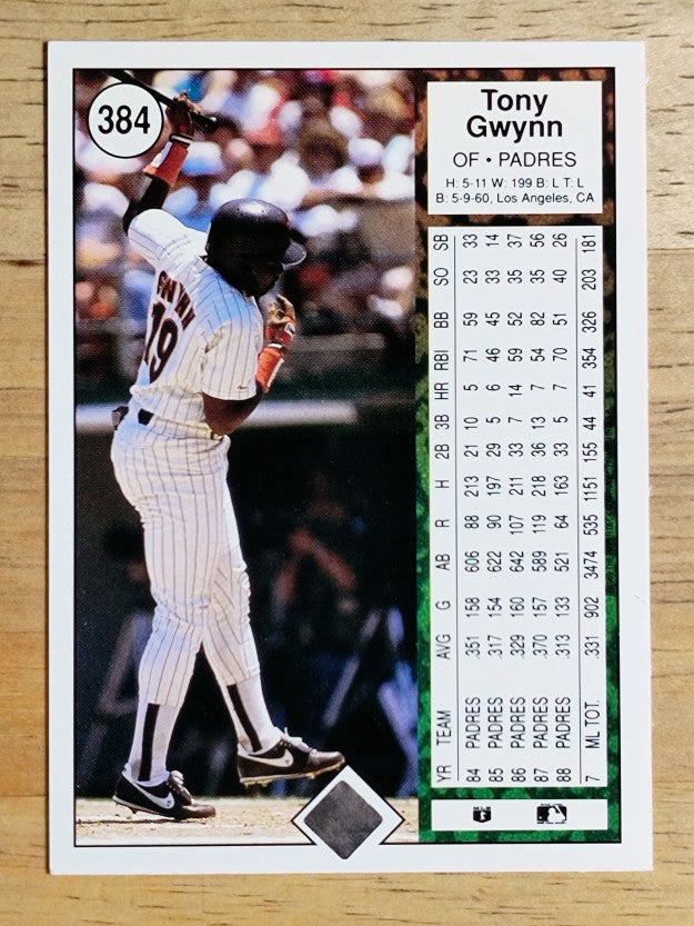 1989 Upper Deck #384 Tony Gwynn