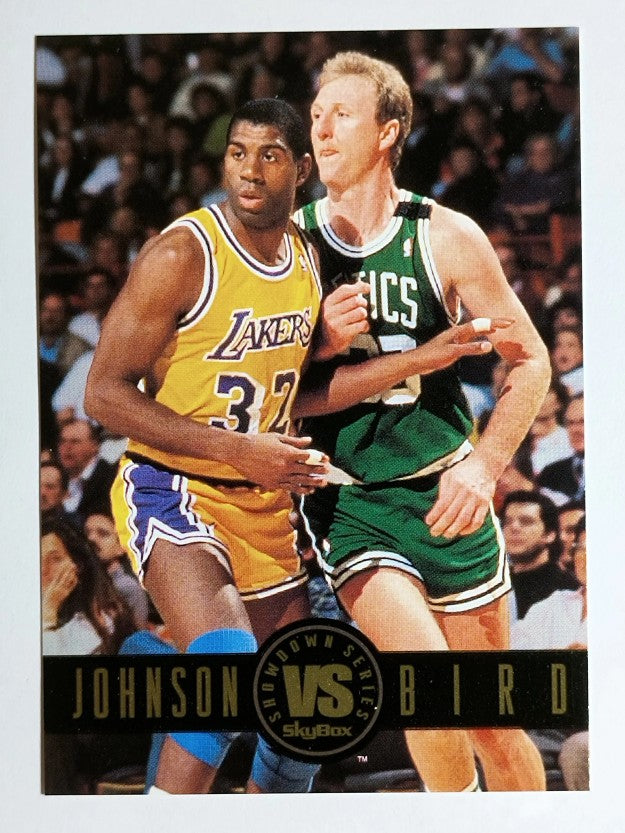 1993-94 SkyBox Premium Showdown Series #SS12 Magic Johnson/Larry Bird