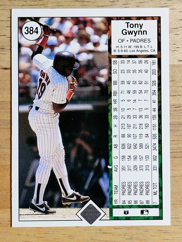 1989 Upper Deck #384 Tony Gwynn