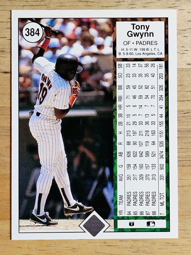 1989 Upper Deck #384 Tony Gwynn