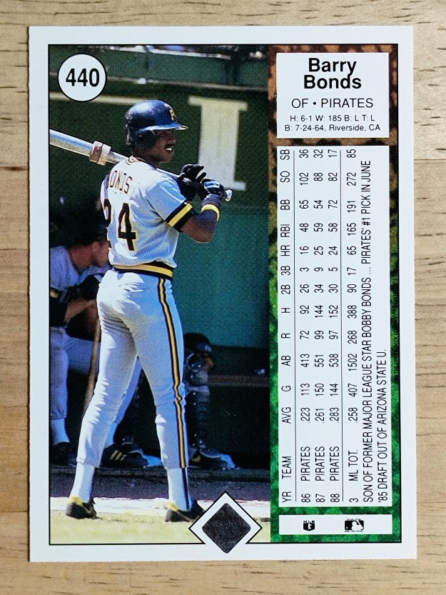 1989 Upper Deck #440 Barry Bonds