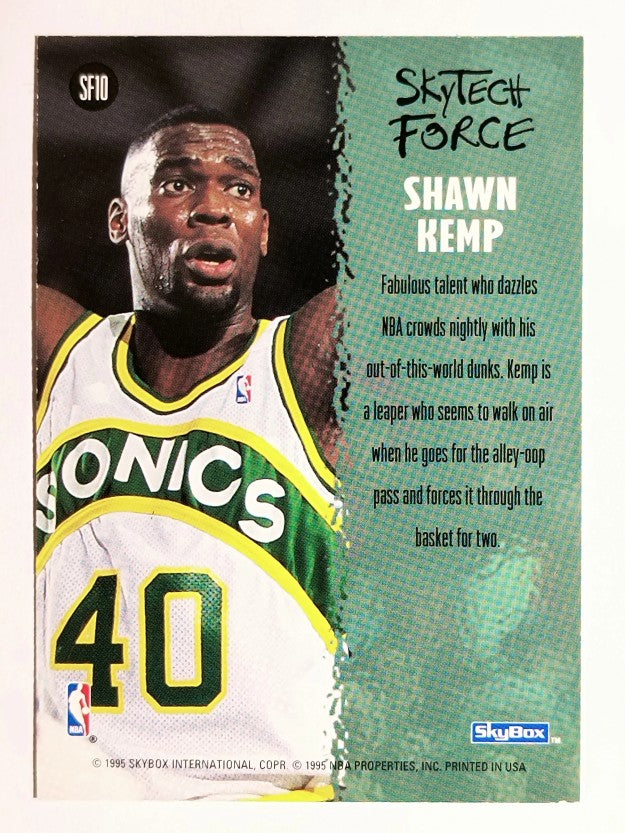1994-95 SkyBox Premium SkyTech Force #SF10 Shawn Kemp