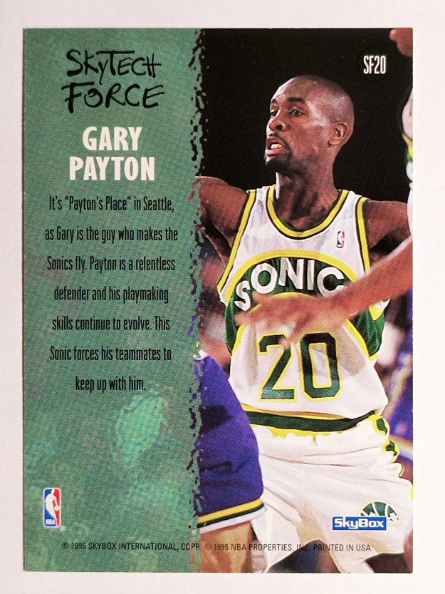 1994-95 SkyBox Premium SkyTech Force #SF20 Gary Payton