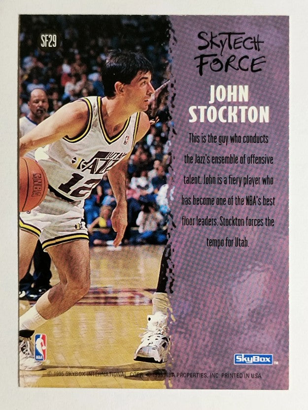 1994-95 SkyBox Premium SkyTech Force #SF29 John Stockton