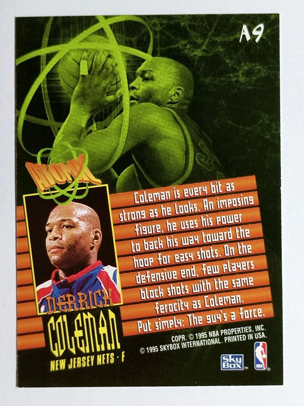 1995-96 SkyBox Premium Atomic #A9 Derrick Coleman