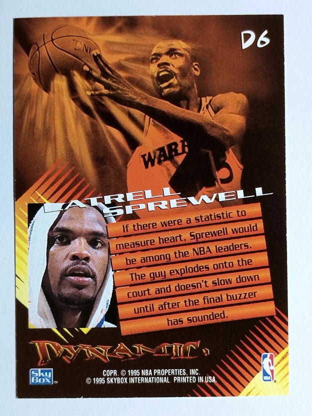 1995-96 SkyBox Premium Dynamic #D6 Latrell Sprewell