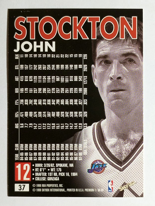 1998-99 SkyBox Premium #37 John Stockton