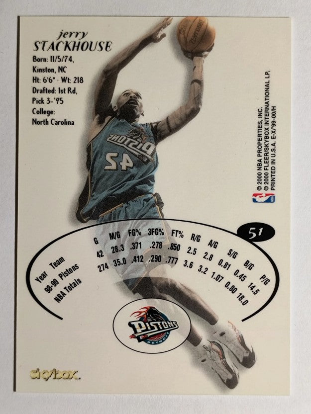 1999-00 E-X #51 Jerry Stackhouse