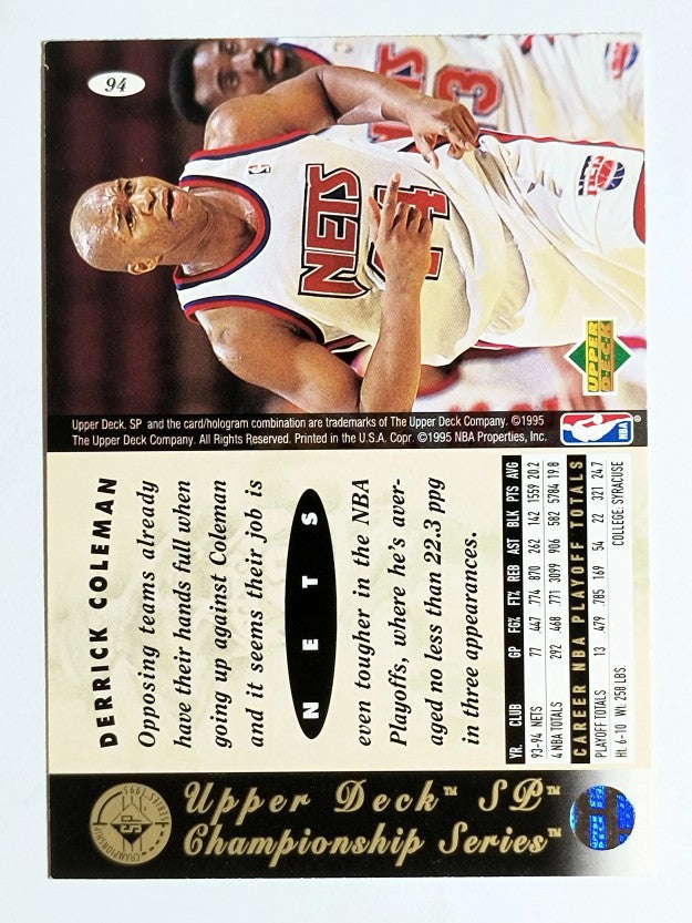 1994-95 SP Championship #94 Derrick Coleman