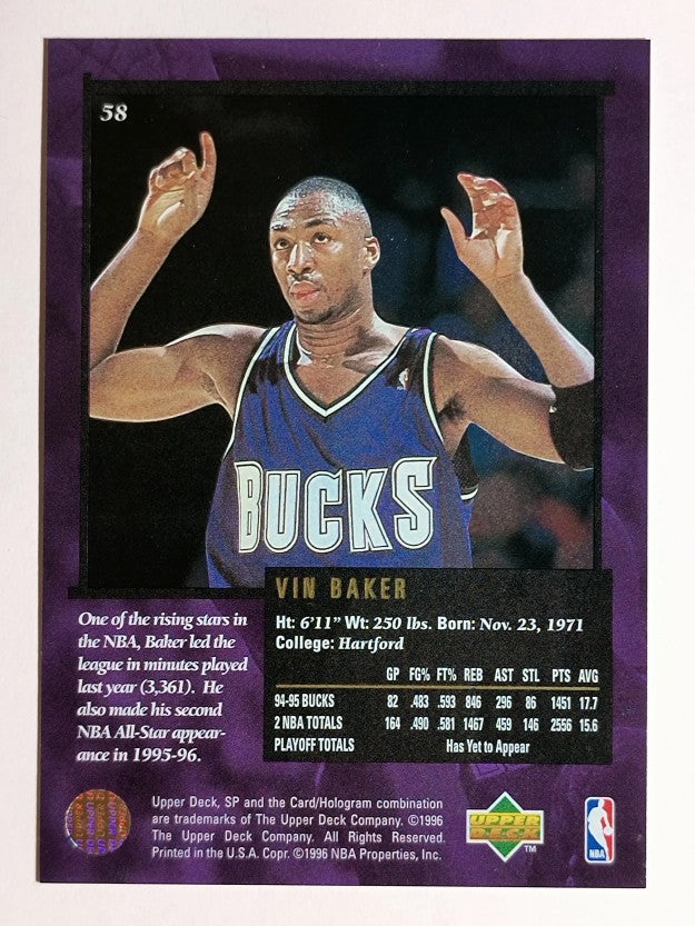 1995-96 SP Championship #58 Vin Baker