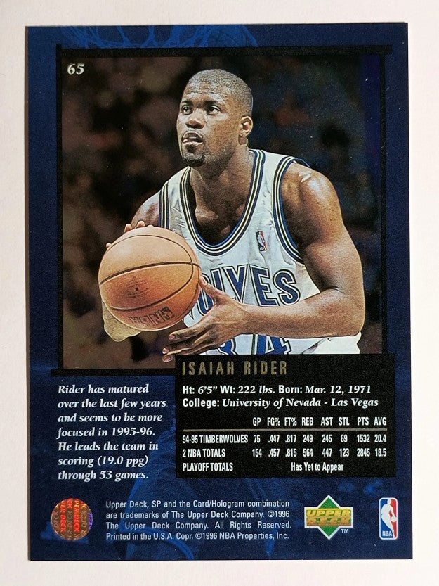 1995-96 SP Championship #65 Isaiah Rider
