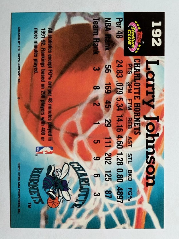 1992-93 Stadium Club #192 Larry Johnson MC