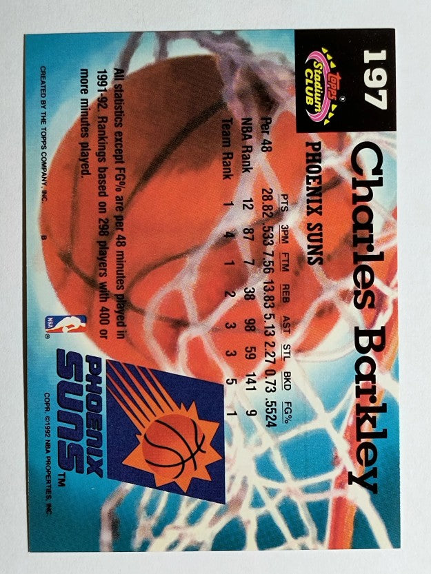 1992-93 Stadium Club #197 Charles Barkley MC