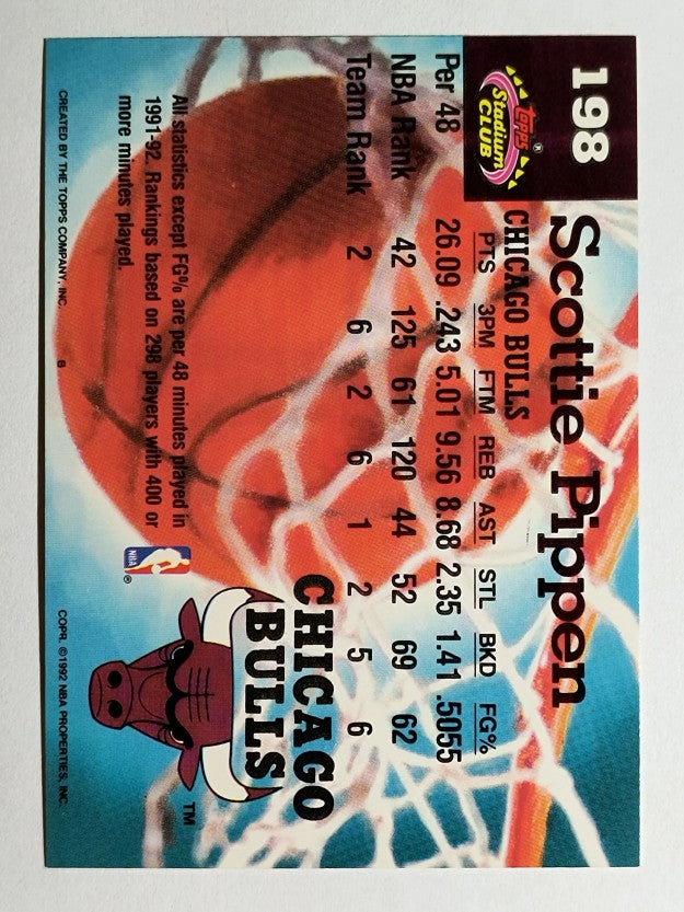 1992-93 Stadium Club #198 Scottie Pippen MC