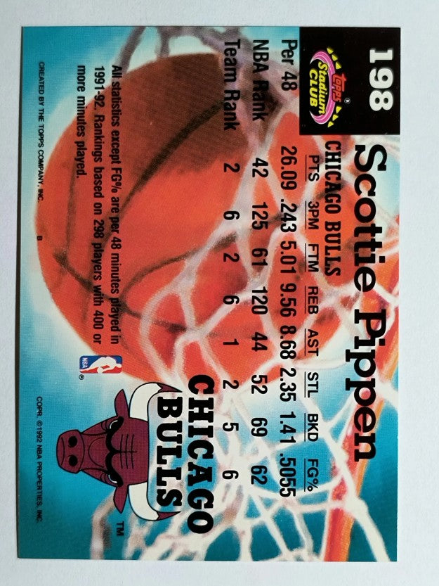 1992-93 Stadium Club #198 Scottie Pippen MC