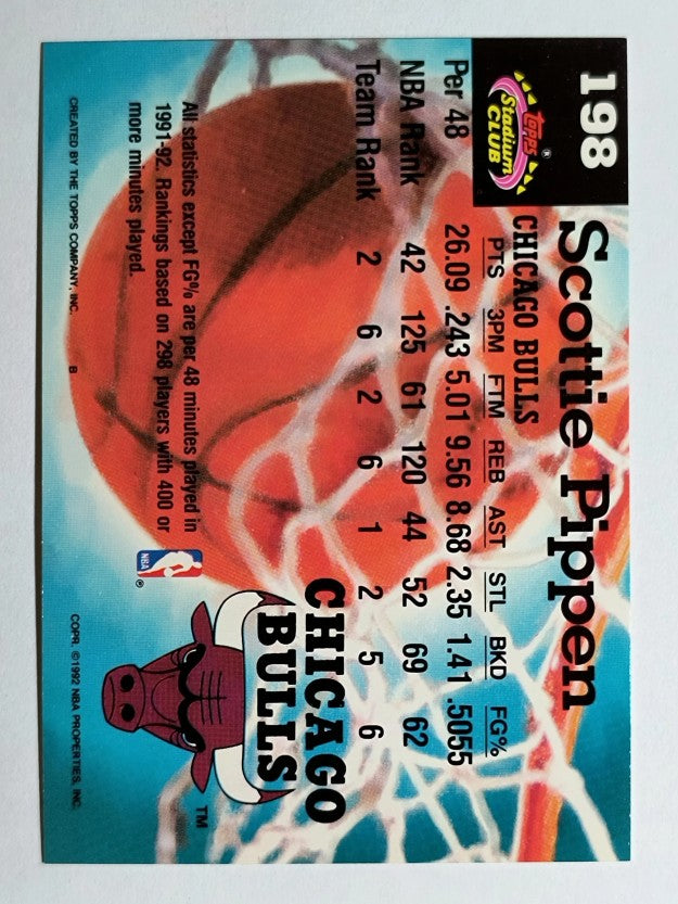 1992-93 Stadium Club #198 Scottie Pippen MC
