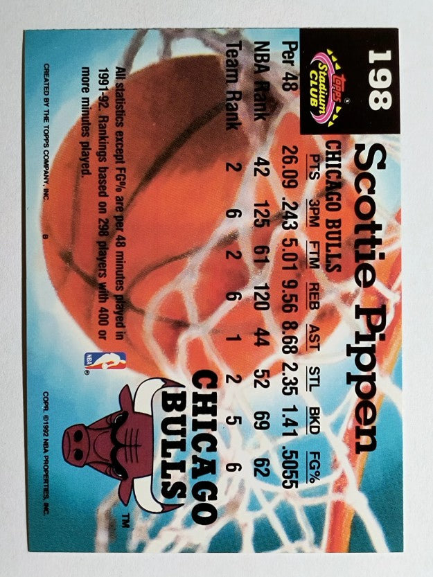 1992-93 Stadium Club #198 Scottie Pippen MC