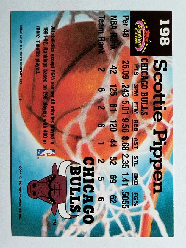 1992-93 Stadium Club #198 Scottie Pippen MC